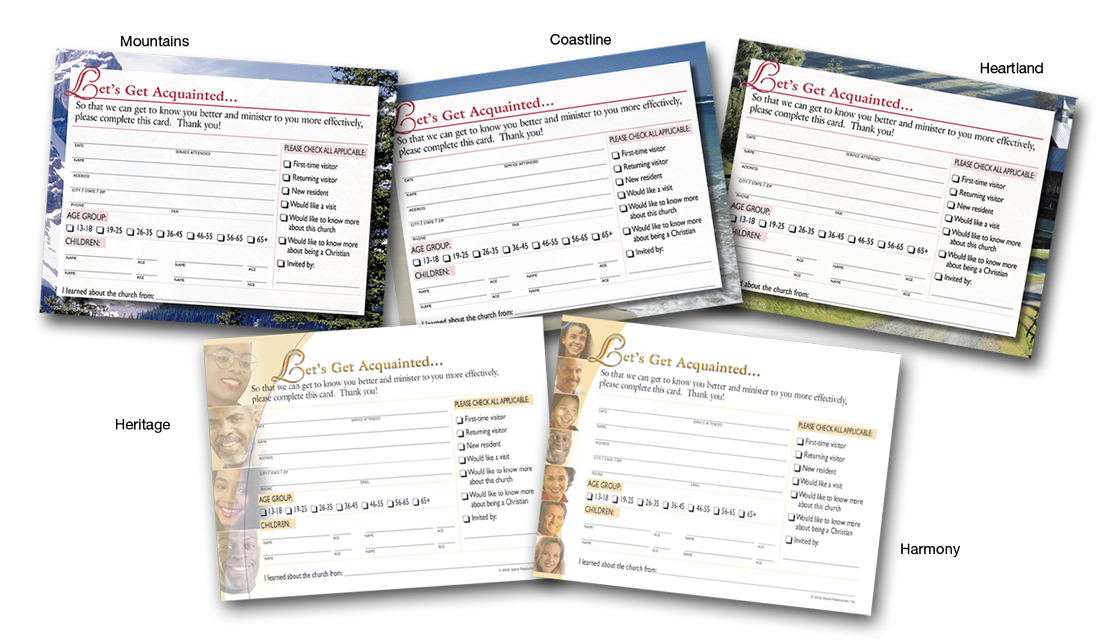 Registraion Cards Close-up